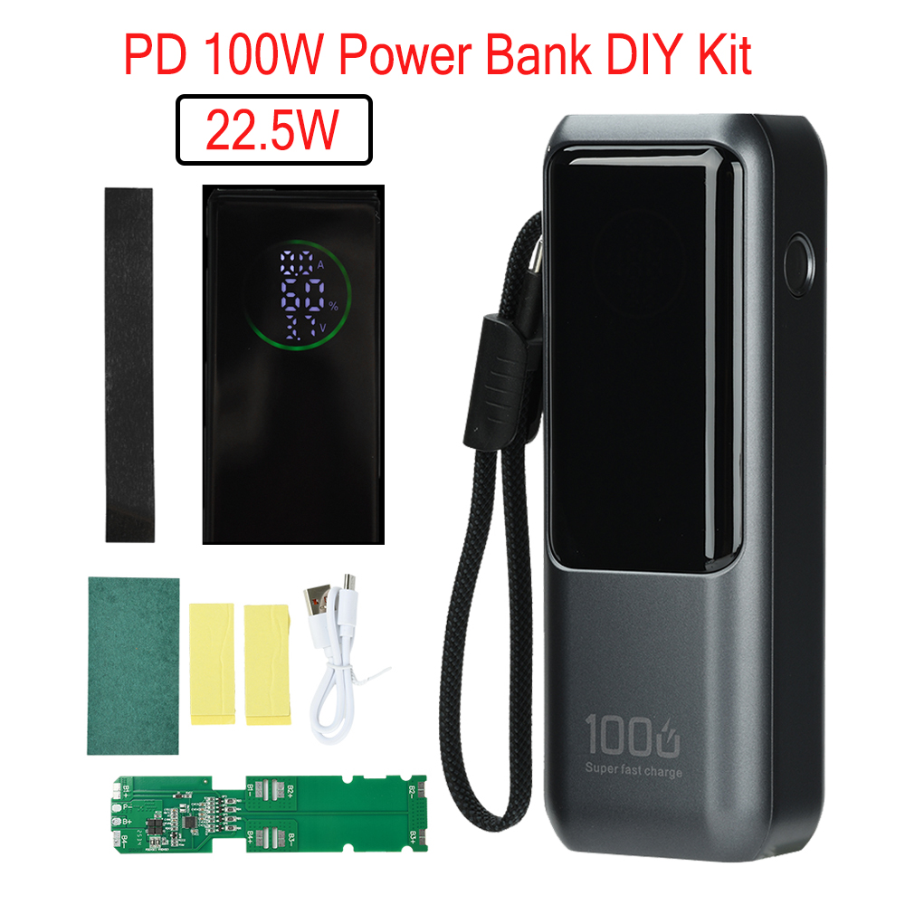 Diy Electronics Storage - PD 100W 고속 충전 보조 배터리