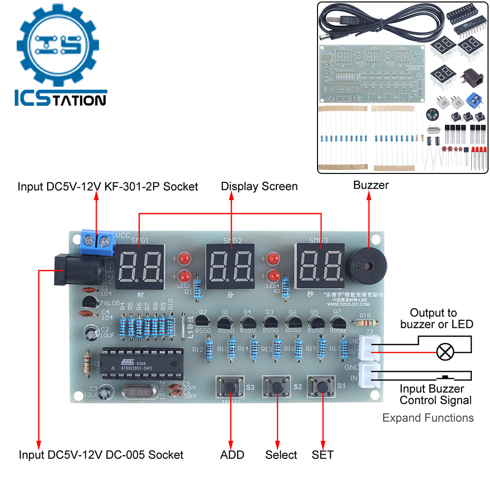 Diy Electronics Learning Kit - DIY 전자 키트 6Bit 빨간색 LED