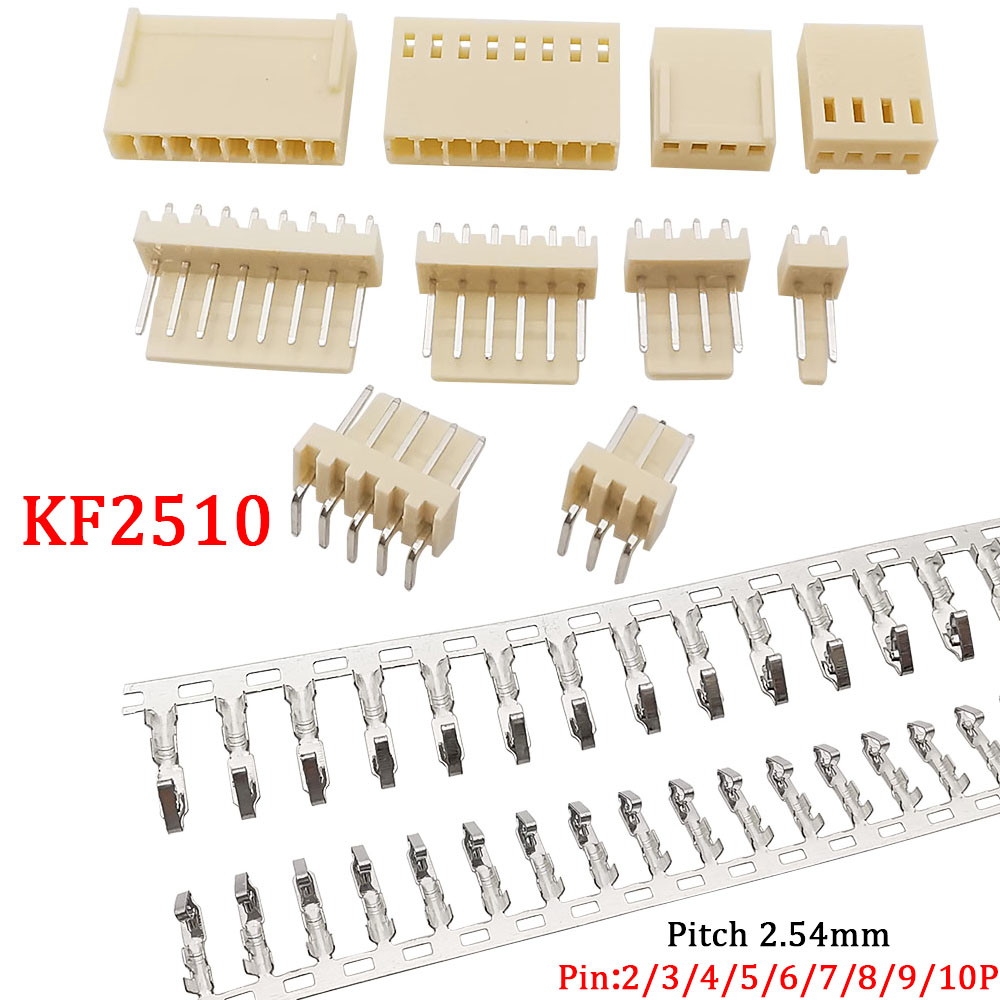 Male Female Header Pin - 100Pcs KF2510 커넥터 2.54mm 피치 2P-10Pin