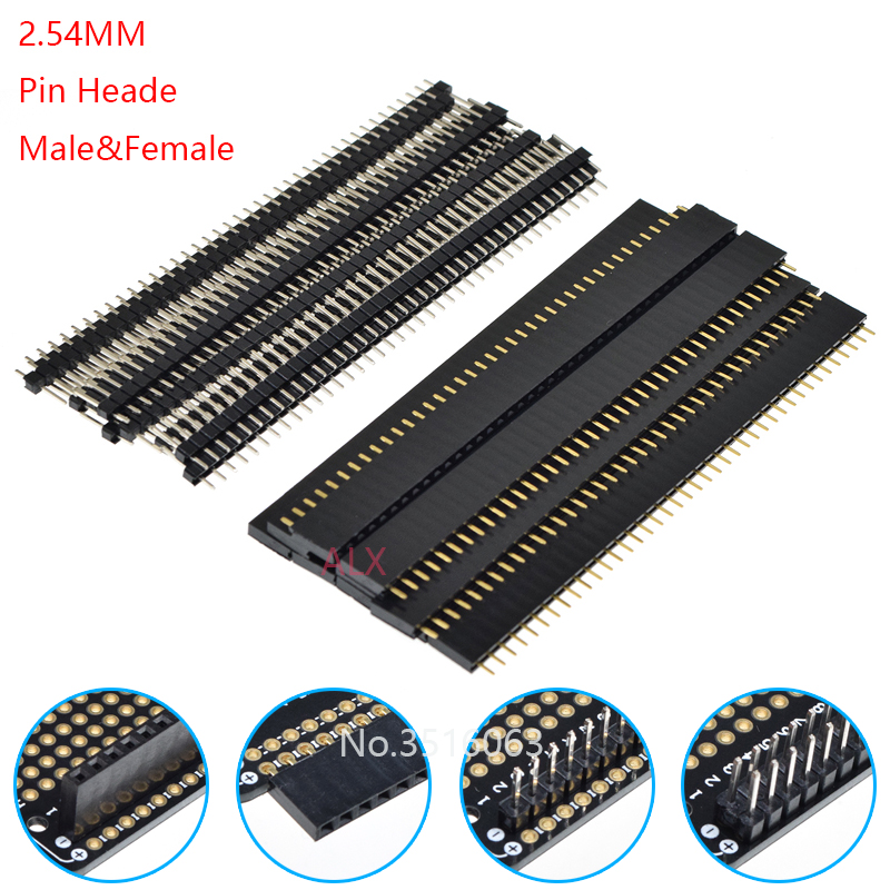 Male Female Header Pin - 5/10Pcs 2.54mm 40 핀 1x40 2X40