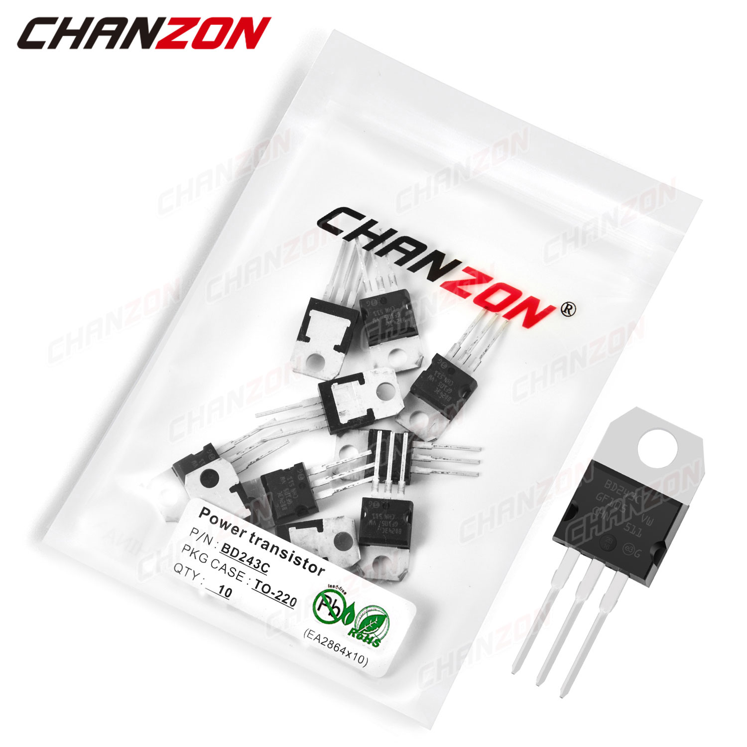 Diy Electronics Youtube - BD243C TO-220 BD243 파워 트랜지스터 바이폴라