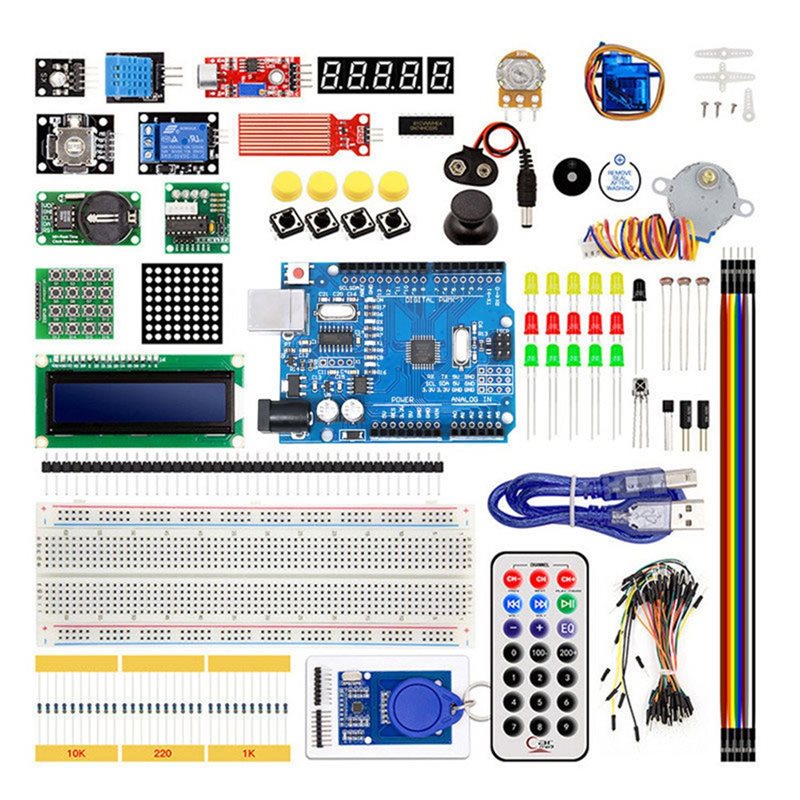 스테퍼 모터 학습 세트가 포함된 Arduino UNO  - Diy Electronics Learning Kit 리뷰 및 가격
