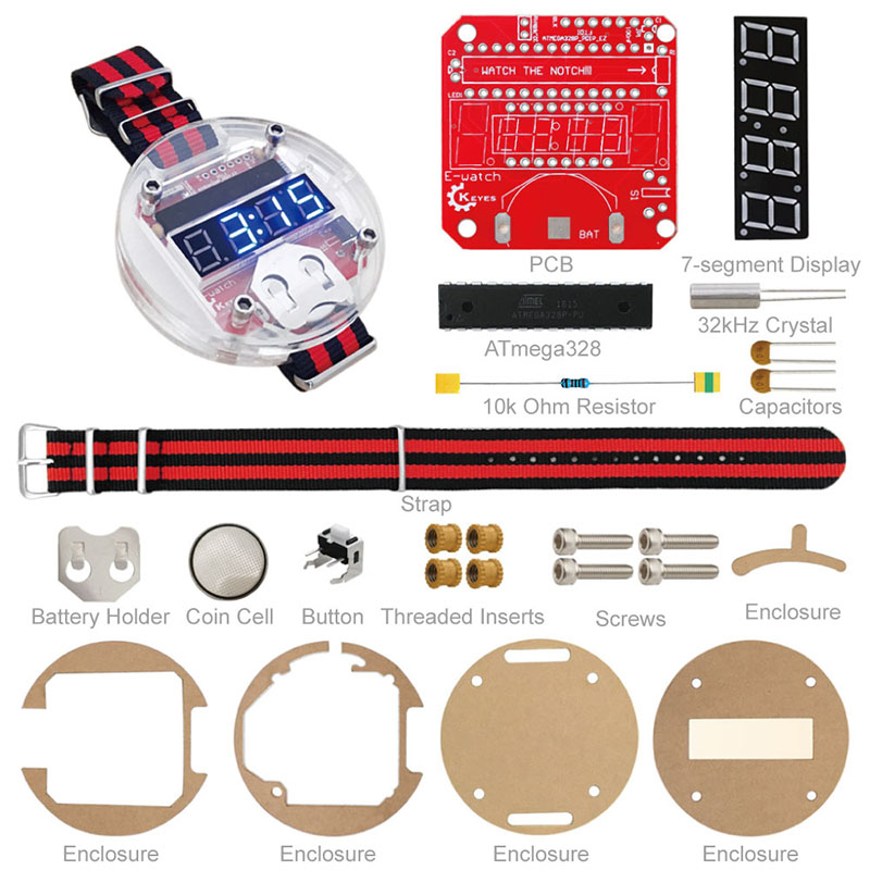 단일 칩 LED 키트 시계, DIY 빅 타임 전자 시계 - Diy Electronics Learning Kit 리뷰 및 가격
