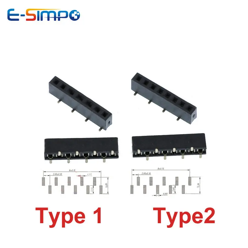 10pcs 2.0mm 피치 SMD 1*3P4P5P6P8 - Male Female Header Pin 리뷰 및 가격