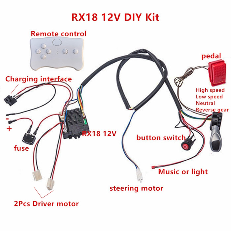 어린이 전기 자동차 DIY 개조 와이어 및 스위치 키트 - Diy Kit Elektronik 리뷰 및 가격