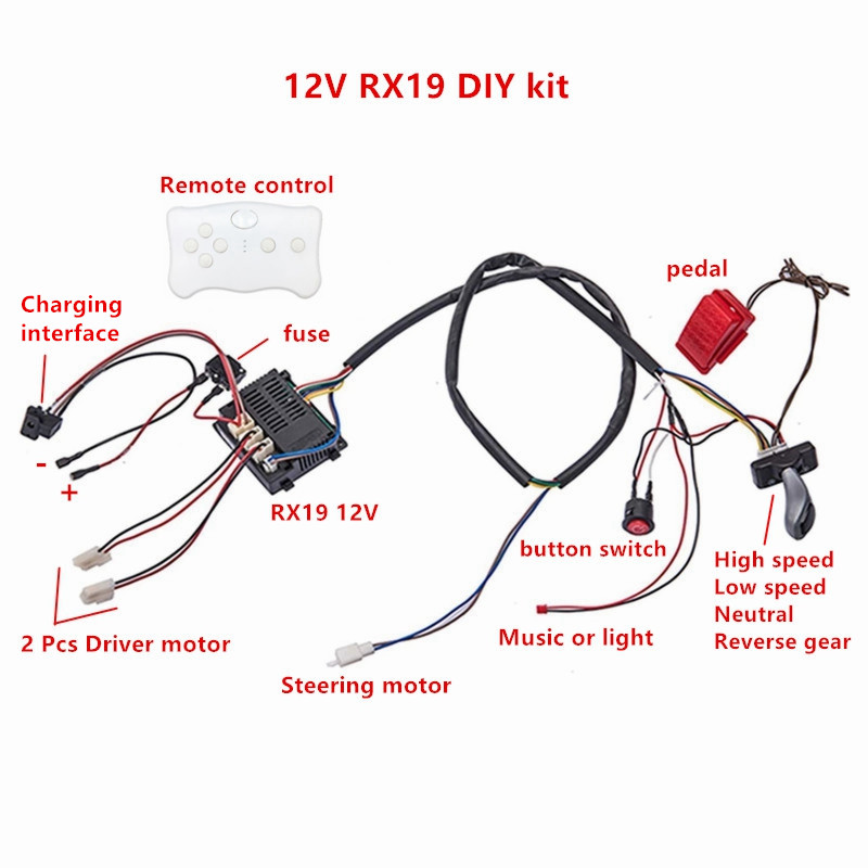 어린이 전기 자동차 DIY 개조 와이어 및 스위치 키트 - Diy Kit Elektronik 리뷰 및 가격