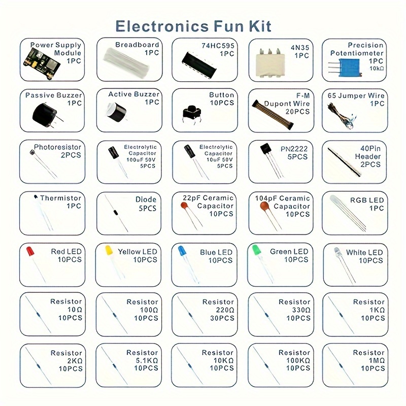 전자 부품 전해 콘덴서 저항기 LED 830홀 브레드보 - R/Diy Electronics 리뷰 및 가격