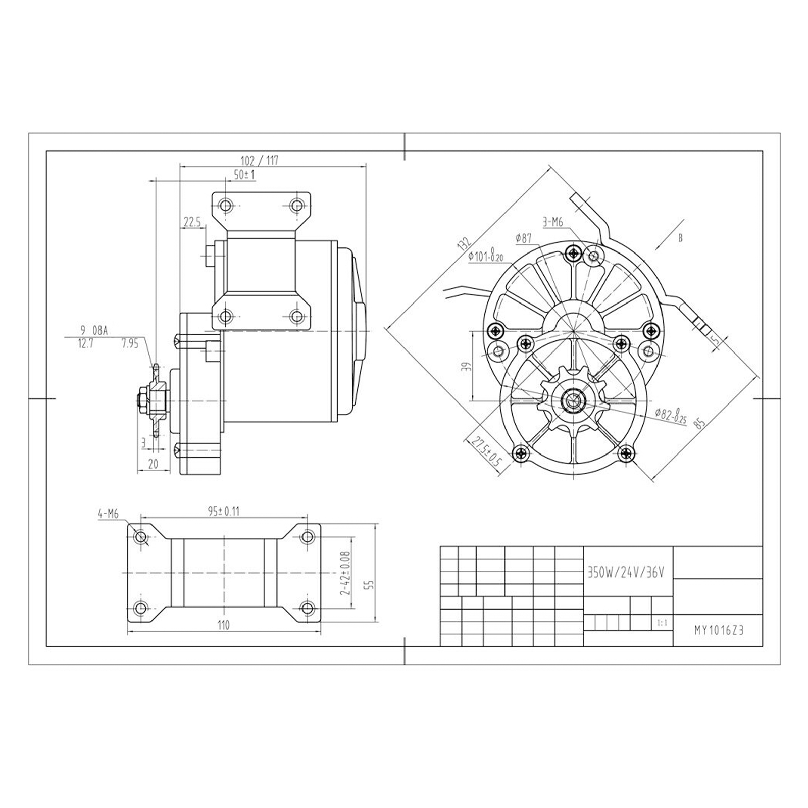24V 250W DC 브러시드 모터 전기 자전거 변환  - Diy Kit Elektronik 리뷰 및 가격