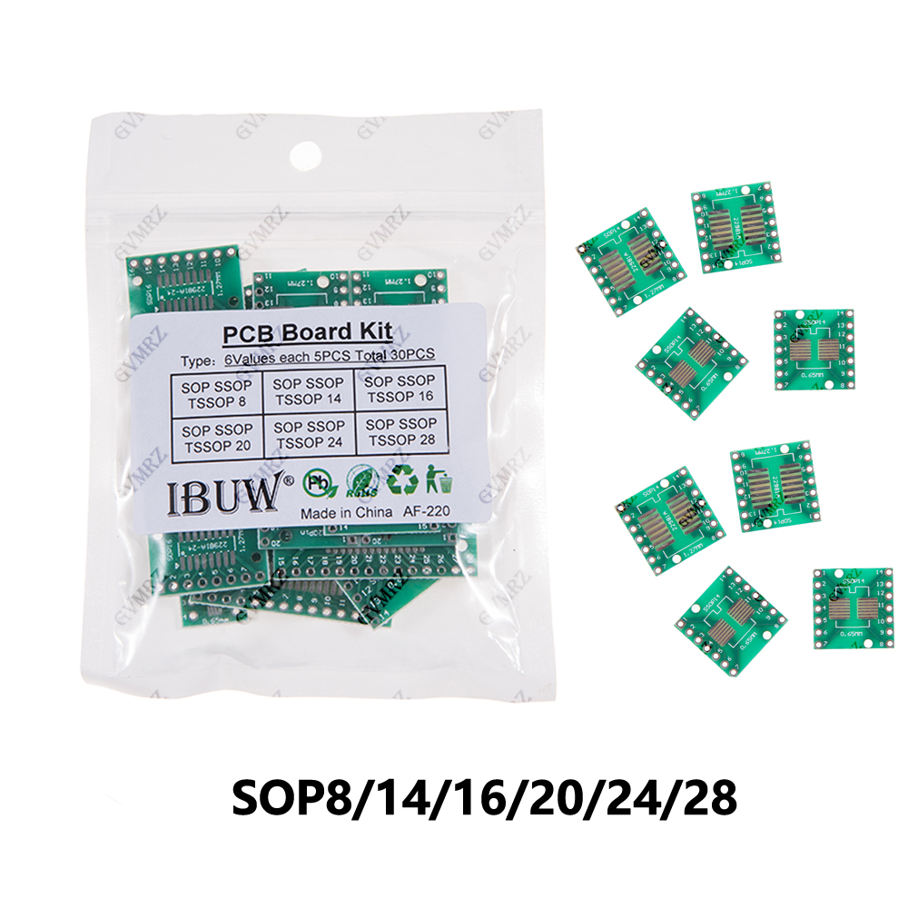 30PCS 6가지 값 SOP SSOP TSSOP PCB - Diy Wearable Electronics 리뷰 및 가격