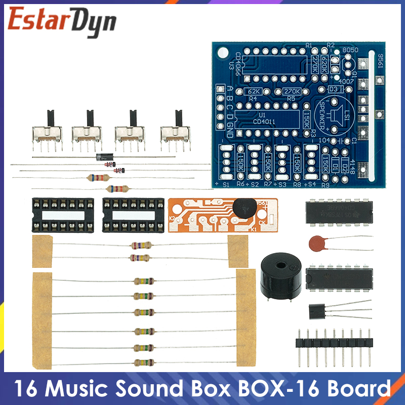 16 음악 사운드 박스 BOX-16 보드 16톤 전자  - Diy Electronics Learning Kit 리뷰 및 가격