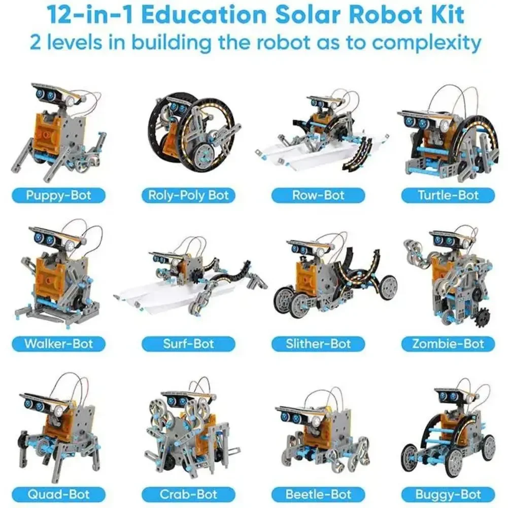 13 in 1 태양열 구동 로봇 과학 키트 DIY 빌딩 - Diy Kit Elektronik 리뷰 및 가격